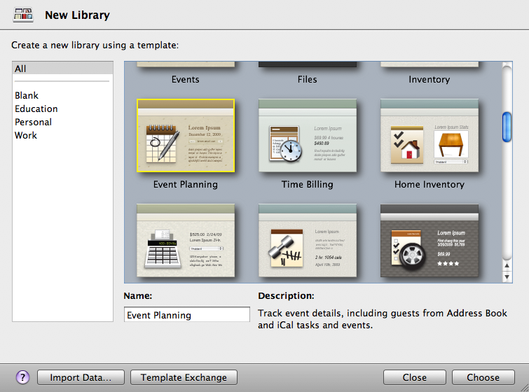 Illustration of New Library dialog