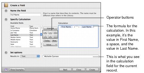 Create calculation field in New Field dialog