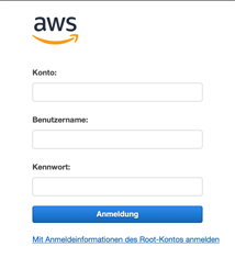 AWS Marketplace - Seite „Sign In“ (Anmeldung)