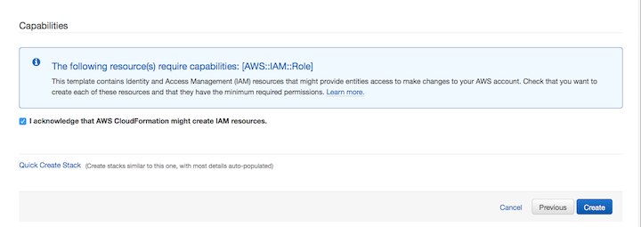 AWS Marketplace - Review Capabilities page
