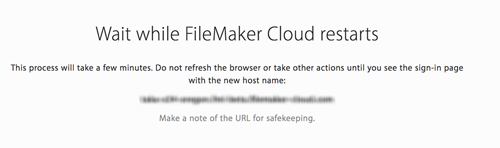 FileMaker Cloud - 待機通知