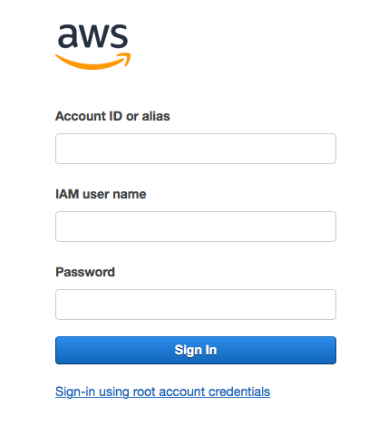AWS Marketplace - Sign In page
