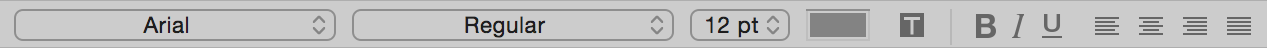 Formatting bar in Layout mode in OS X