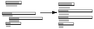 Example showing objects that are not aligned and unevenly spaced aligned and evenly distributed