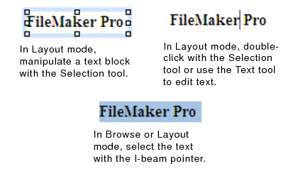 Text selection example