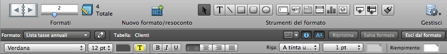 Barra de herramientas de estado en el modo Presentación en Mac OS