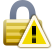 Closed lock icon with exclamation point