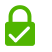 Closed lock icon with a check mark