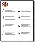 Página mostrando duas colunas de registro ordenadas na horizontal