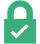 Closed lock icon with a check mark