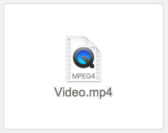 Containerfält med ikon för videofil
